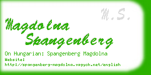 magdolna spangenberg business card